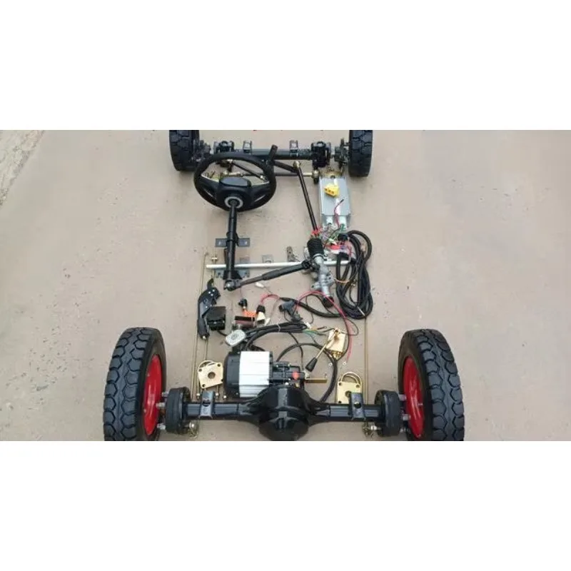 1000/1500w motor elétrico direção dianteira traseira eixo de transmissão plataforma chassi com rodas nova energia veículo empilhadeira