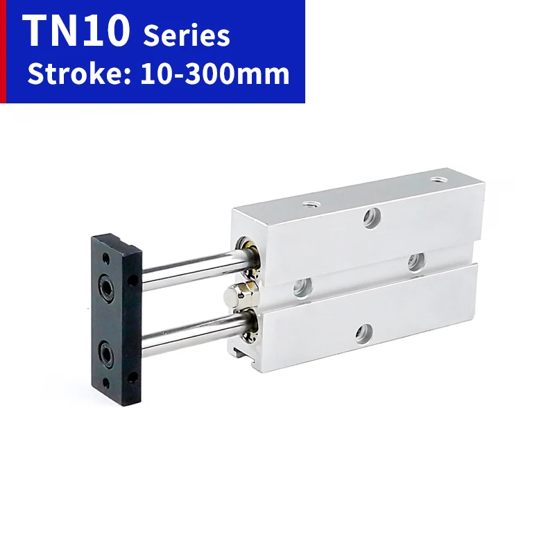 TN10 Series 10mm Bore 5/10/20/30/40/50/60/70/75/80/90/100/200/300mm Stroke Dual Action Compact Cylinders Pneumatic Air Cylinder