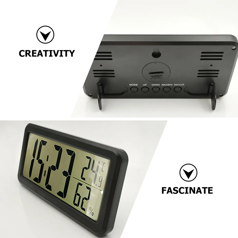 

Led Digital Alarm Clock Large Display Electronic Clock For Bedroom Kitchen Office Table Decorative Timepiece