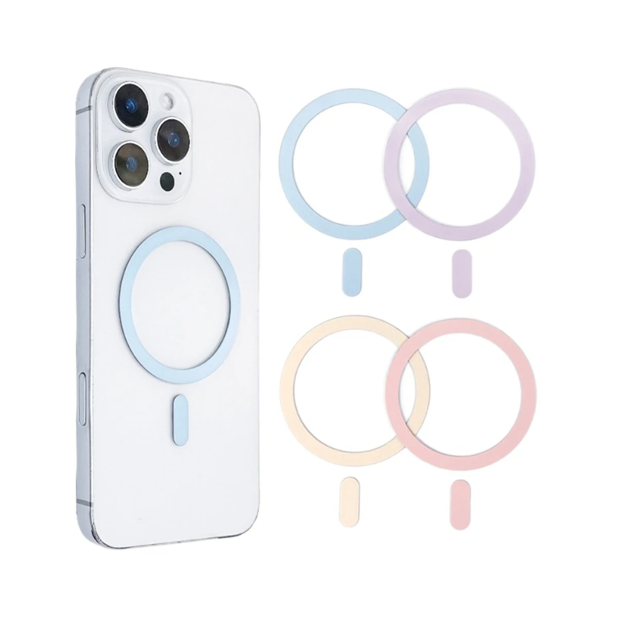Anneau magnétique Magsafe pour la recharge sans fil, compatible avec divers téléphones mobiles, patch magnétique universel, anneau magnétique épais, anneau en fer pour l'arrière du téléphone, essentiel pour la recharge sans fil