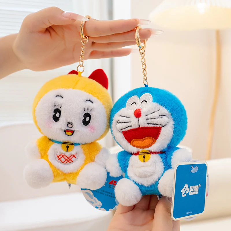 Doraemon Plushies colgante de peluche de juguete suave Animal de peluche mochila colgante llavero figuras Doraemon muñecas regalos de cumpleaños