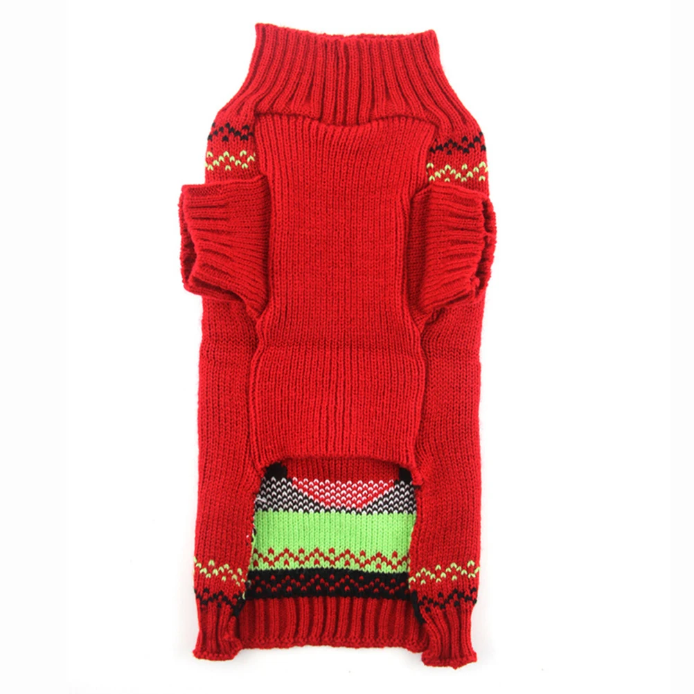 

Pet Christmas Clothes Dog Sweater Small Dogs Deer Pattern Winter Outfits Puppy Clothing Warm Furry Holiday Style No Zipper