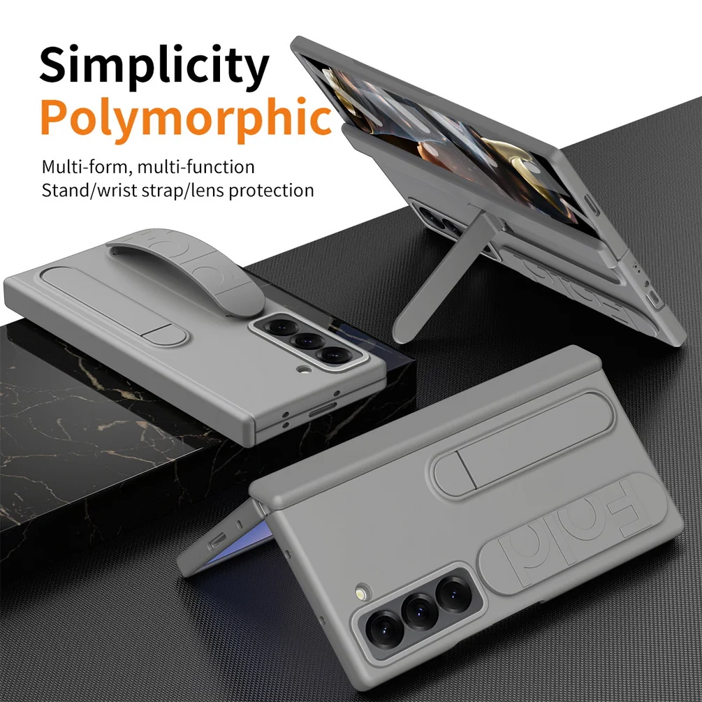 

Multifunctional Kicktand Wrist Strap Folding Case For Samsung Z Fold Special Edition 6 Slim SE Galaxy Z Fold 5 4 Cover