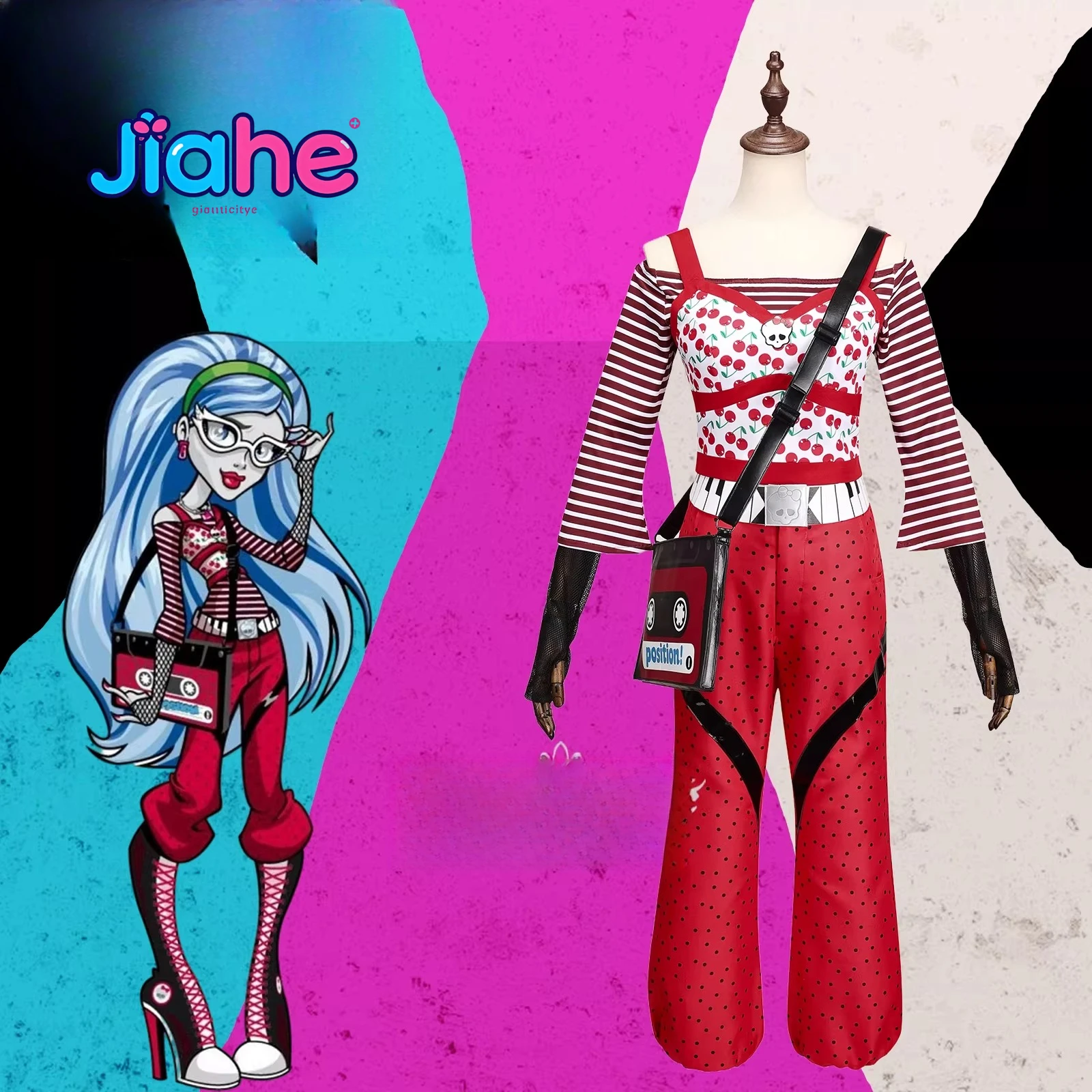 

Goliath‌ Anime High Cosplay Costume Men women casual uniforms strapless pants socks props Halloween carnival full set costume