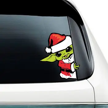 Samolepka na auto Baby Yoda Kawaii Anime Figurka Yoda Auto Zadní čelní sklo Samolepky Dekorace Nalepky na notebook Samolepka na auto 10 nejlepší prodej Autopříslušenství Yoda - №8