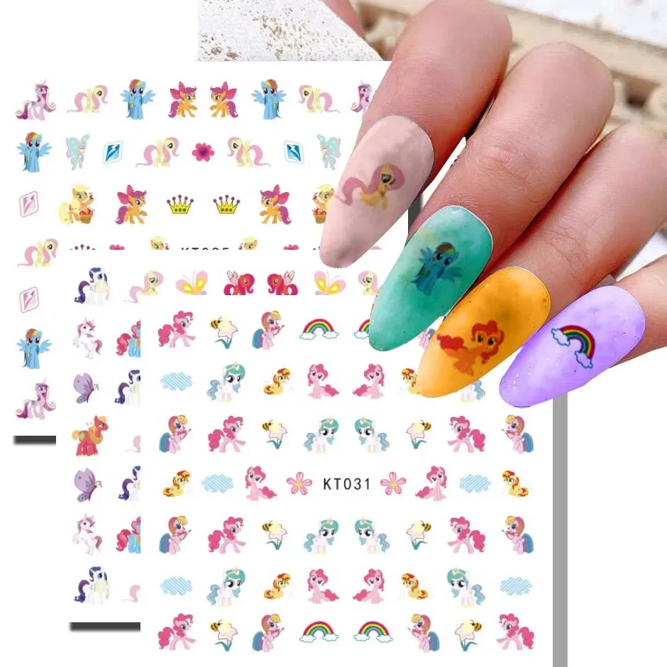 

Cartoon Pony 3D Nail Stickers Nails Stickers Art Decoration Manicure Accessories Decals DIY Nail Slider Supplies for Girls Gifts