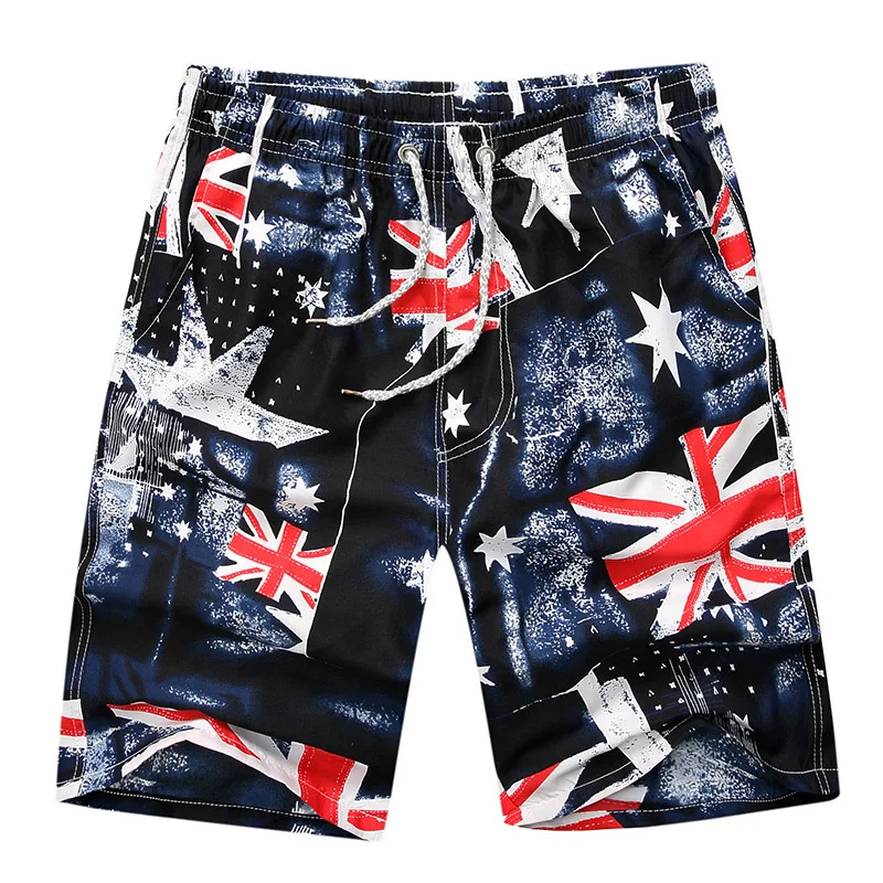 Summer New Casual Shorts Men Beach Breathable Quick Dry Loose Shorts Men\'s Fashion Hawaii Print Short Pants Couple Shorts Male