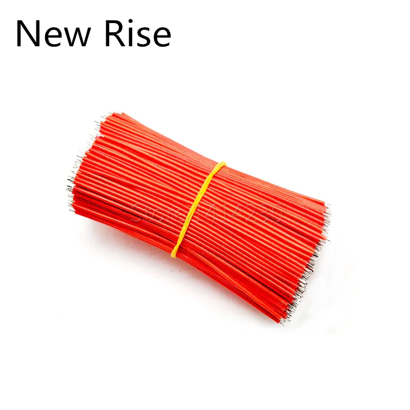 100PCS 30AWG 100mm 10cm length Red Colors Line connecting tin plating line DIY Red Color Electronic Wire 0.8mm Welding