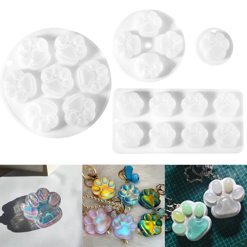 

Cat Paw Pendant Silicone Mold Keychain Pendants Epoxy Resin Molds for DIY Epoxy Resin Crafting Mould Jewelry Making Crasfs