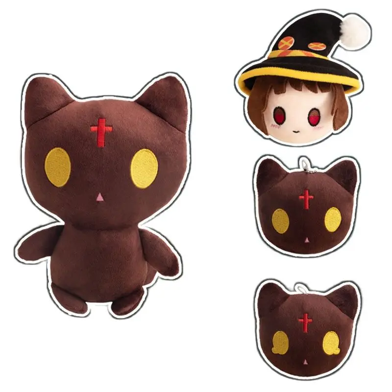 Figura de Anime de dibujos animados de Japón, una explosión en este maravilloso mundo, gato negro, mago de demonio rojo, juego de Clan, juguete, regalo de cumpleaños