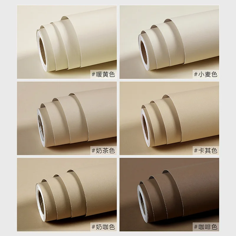 البيج الحليب الشاي كريم نمط غرفة نوم خلفية خلفية ذاتية اللصق ديكور المنزل ملصق 2025 جديد عصري جدار جدارية