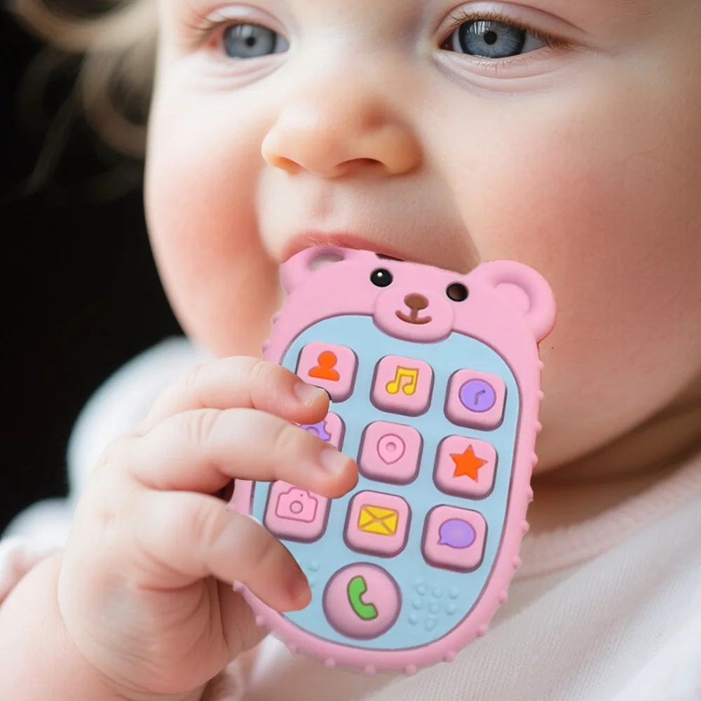 

Силиконовые игрушки для прорезывания зубов для детей, сенсорный контроллер для прорезывания зубов, подарок для мальчика и девочки