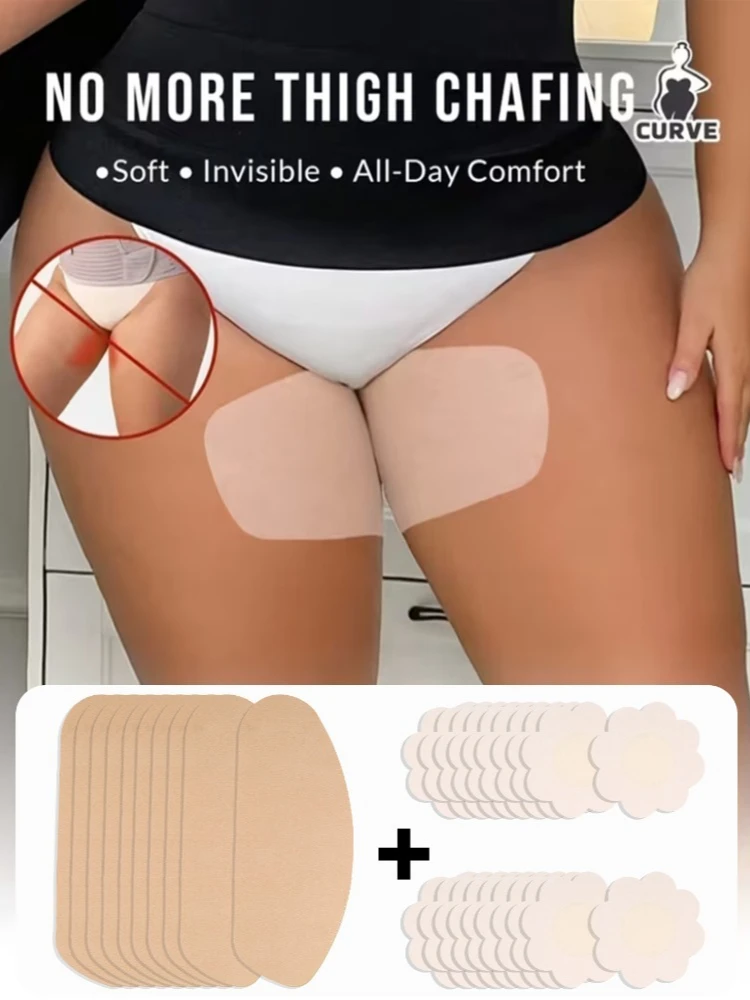 

30Pcs Anti-Friction Patches Invisible Waterproof Leg Protection Tape Disposable Spandex Body Patch for Fitness Running Sports