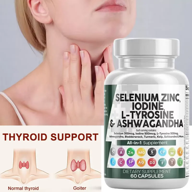 

Thyroid Support Supplement for Men and Women-promoters Thyroid Health and Metabolism - With Iodine, Zinc and Selenium