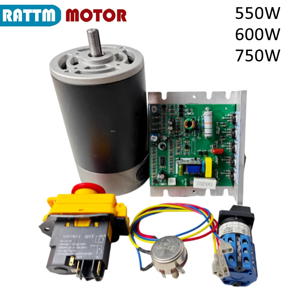 550W 600W 750W DC Brushed Lathe Motor Controller Kit With Main Board E-stop Turn Signal Switch