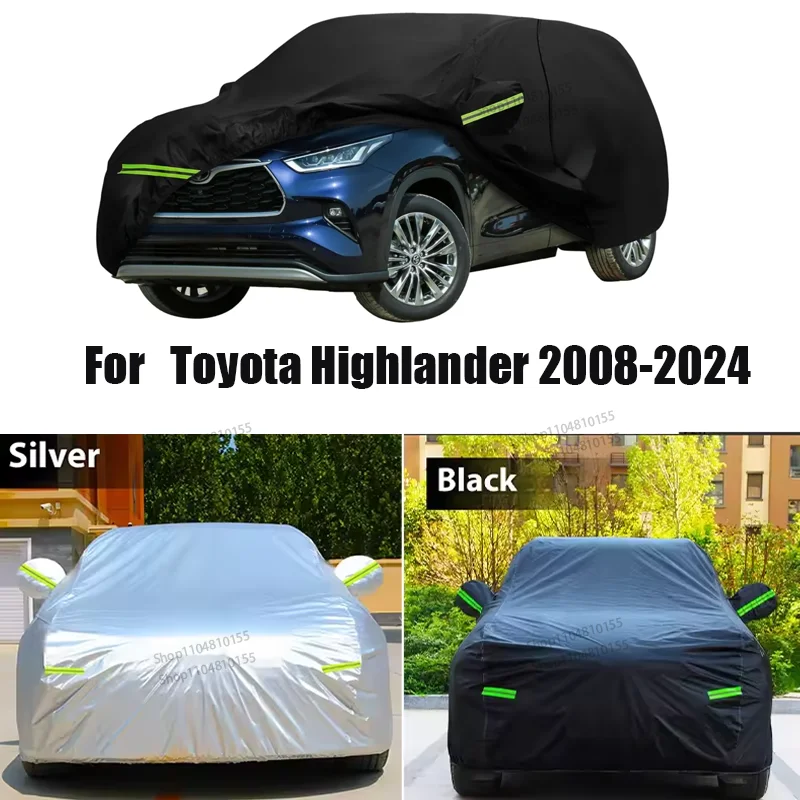 

Car Covers for Toyota Highlander 2008-2024 All Weather Windproof Bands for Snow Rain Dust Hail Protection