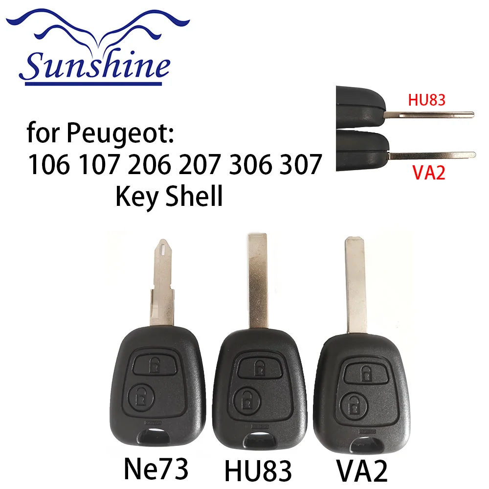 

Remote Car Key Fob Shell Case Replacement 2 Buttons For Peugeot 206 207 307 408 607 For Citroen C1 C2 C3 C4 For Xsara Picasso