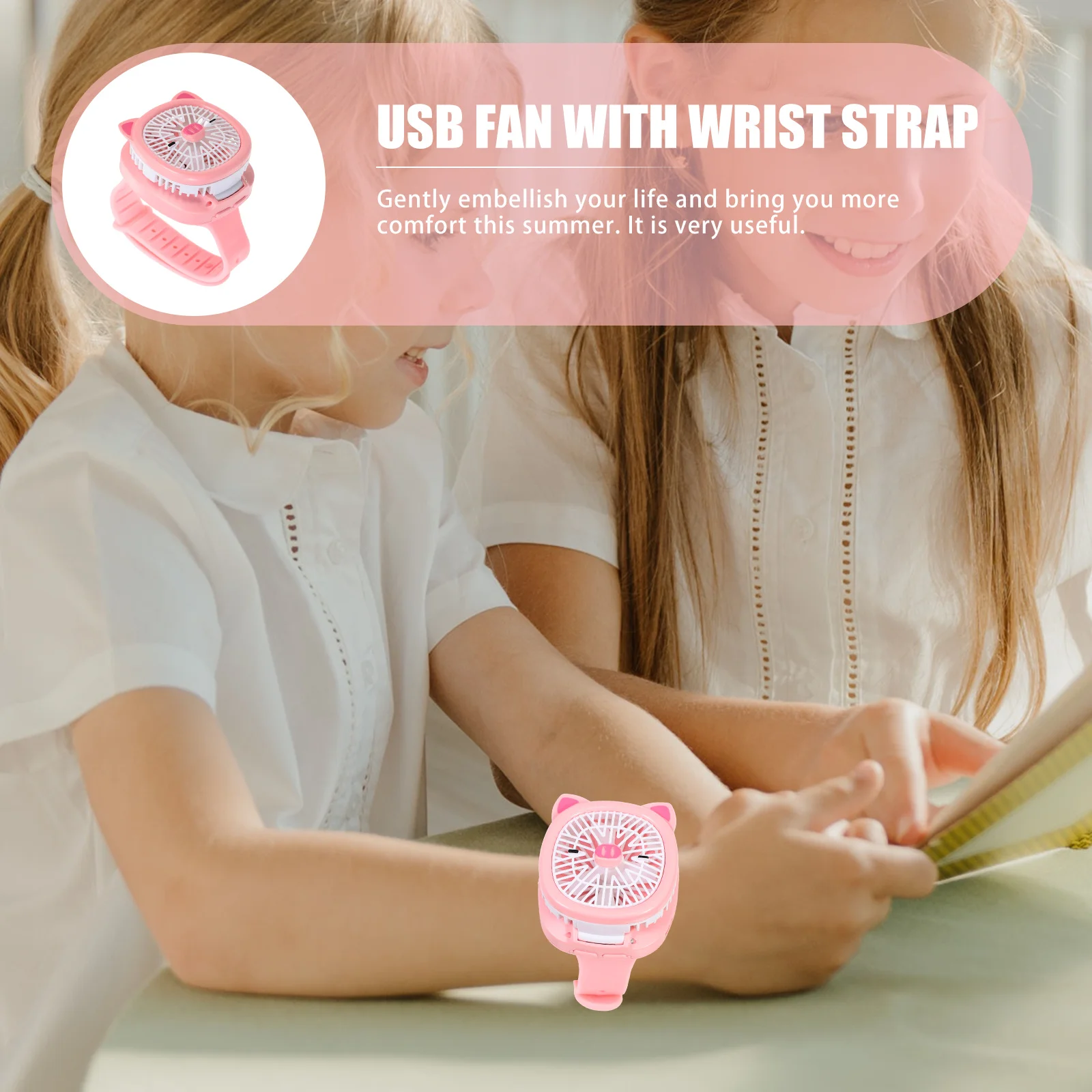 

Вентилятор для часов с героями мультфильмов, портативный USB перезаряжаемый ремешок на запястье, миниатюрный охлаждающий вентилятор, подходящий подарок на день рождения на открытом воздухе