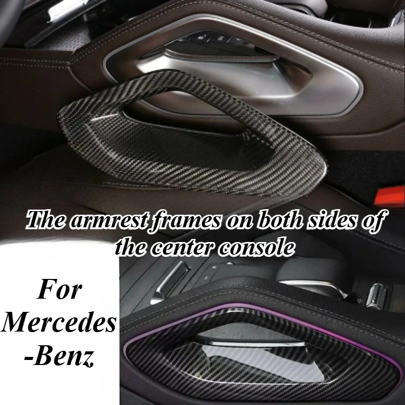 

For Mercedes GLE GLS W167 V167 2020-2025 Center Console Armrest Cover Side Trim Leather Look Protector Car Interior Accessories