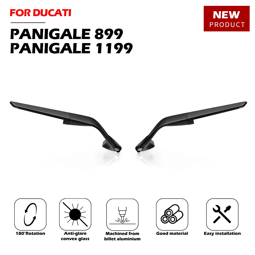 

JTN PANIGALE 899 1199 Stealth Winglets Mirror Motorcycle To Rotate Adjustable Mirrors Kits Rearview For DUCATI PANIGALE 899 1199