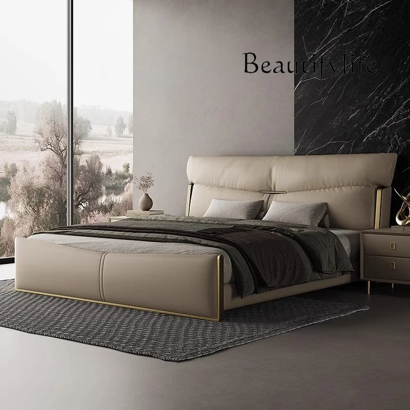 

XX Design Luxury Bed Bedroom King Size Modern Sofa Wooden Massage Leather Bed Platform Sleeping Letto Matrimoniale Home Furnitur