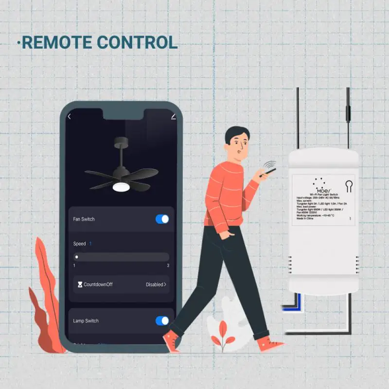 Tuya جديد الذكية مروحة مفتاح الإضاءة وحدة WiFi + RF433 التحكم عن بعد 2 في 1 مستقلة التحكم المشهد الربط ل أليكسا Goole المنزل