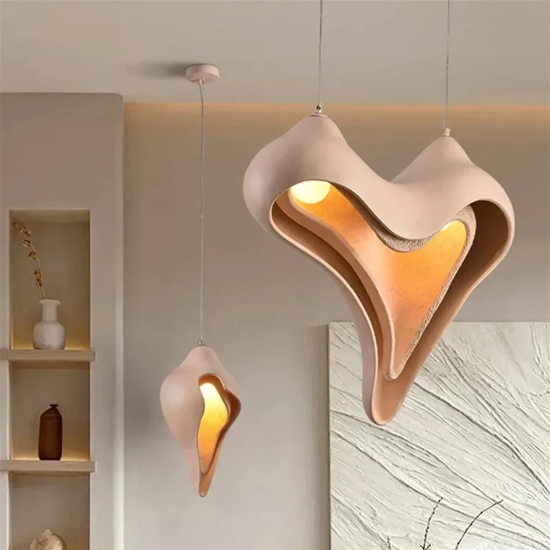 Imagem -04 - Modern Gypsum Led Pendant Lights Sala de Estar Sala de Jantar Cozinha Mesas de Comida Designer Lustre Home Decor Lusters Luminárias