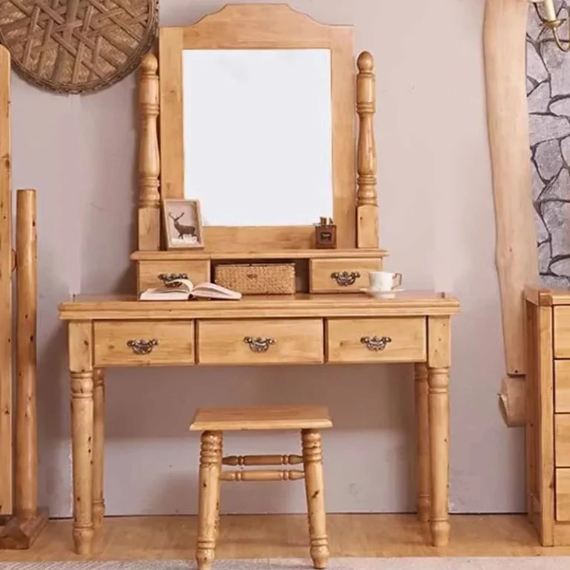 

Stool Mirror Dresser Eithe Drawers Girl Wood Modern Hotel Storage Dressing Table Living Room Luxury Armadietto Trucco Furniture