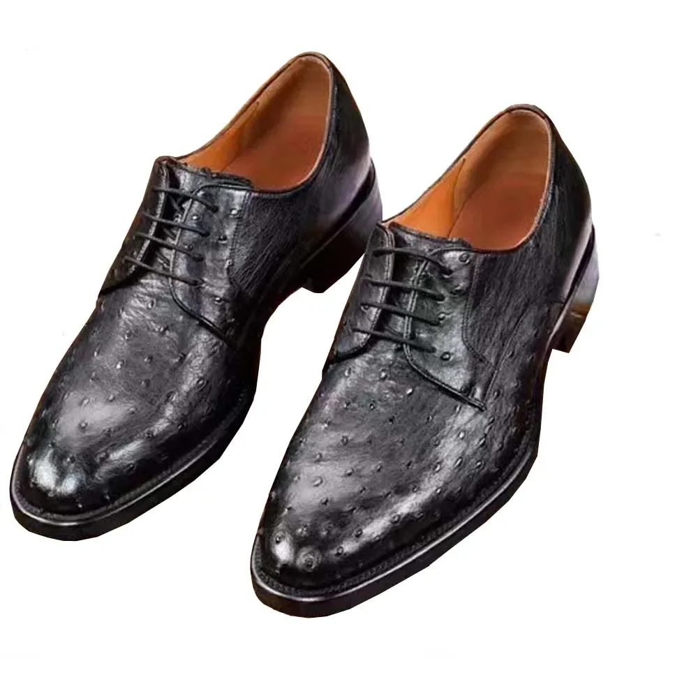 

Yingshang Новое поступление, мужские формальные туфли, мужские свадебные туфли из страусиной кожи