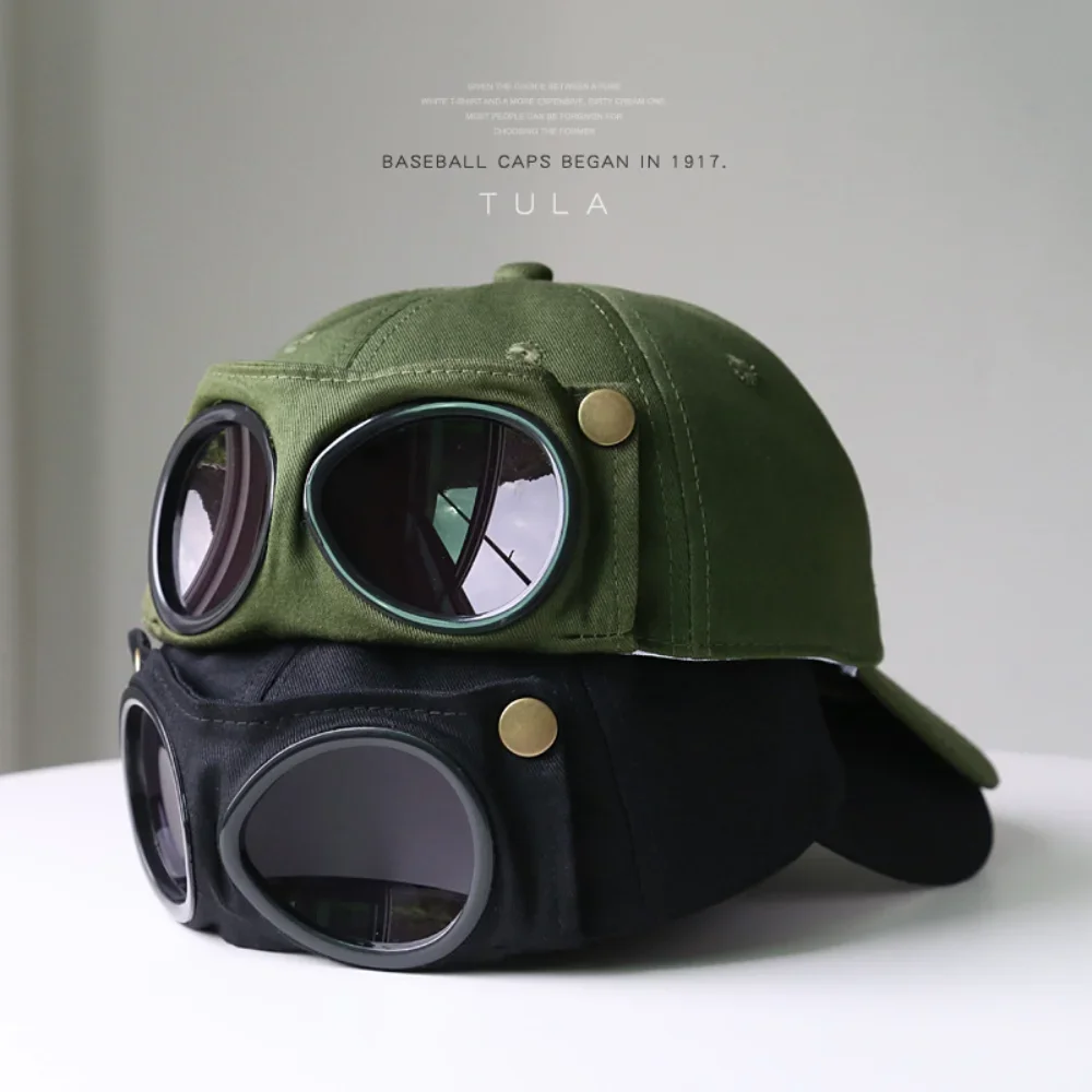 

New Aviator Hat Summer Personality Glasses Baseball Cap Female Unisex Sunglasses Male Cap Baseballcap Boys Cap