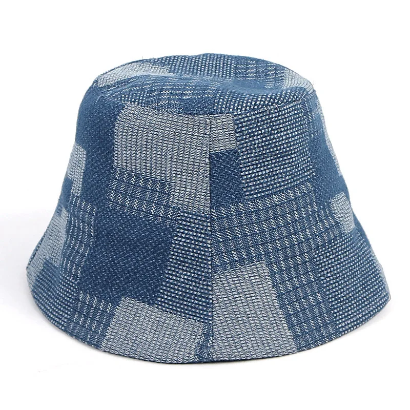 Fashion Denim Hats Unisex Solid Vintag Summer Y2k Fisherman Cap Hat for Women Men Bucket Panama Hat Sun Protection