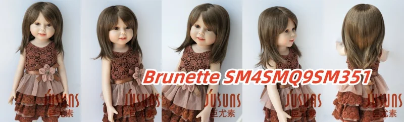 JD762 Natural curls Mid long doll wigs that can be tilted and self trimmed with bangs Full sizes Doll Accessories