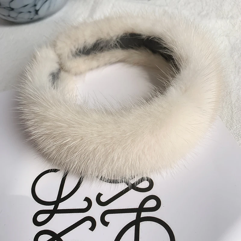 2023Hot Sale New Women\'s Luxury Winter 100% Mink Fur Headband High Quality Real Fur Hair Band Lady Fashion Hair Hoop