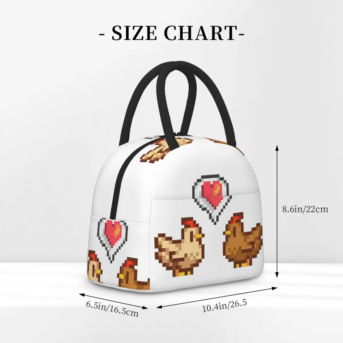حقيبة غداء معزولة من Stardew Valley Chicken Lov للأطفال، صندوق طعام حراري مبرد للمدرسة، حاوية صناديق الغداء المحمولة
