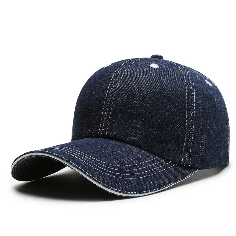 Fashion Denim Baseball Caps Simple Solid Color Unisex Baseball Caps Summer Outdoor Sun Protection Sun Hats