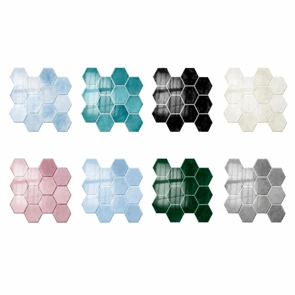 2PCS Soft Light Tone Hexagon Tile Sticker Matte Surface PVC Self Adhesive Tile Cover Easy Paste Anti Slip Floor Decal