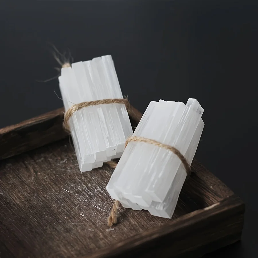 5/10/20pcs Selenite Stick Chips,Crystal Sticks,Gypsum Wands,White Gypsum Quartz Mineral Points for Meditation,Decorative Display
