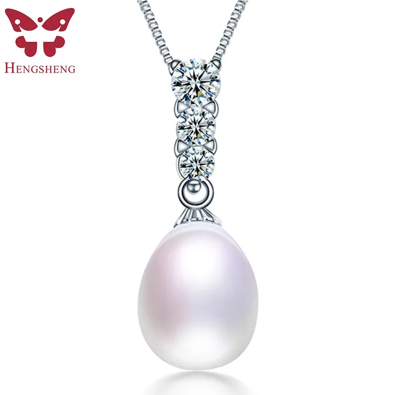 

Brand Romantic 925 Sterling Silver Pendants & Necklace For Women Gift, Top AAAA Pearl 8-9mm Fashion Jewelry Pendant New