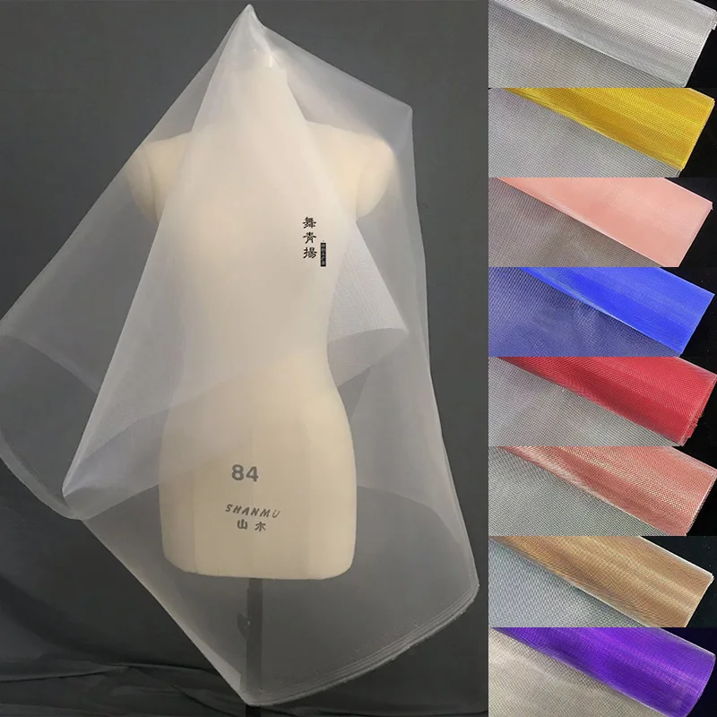3Meters Thicken Hard Mesh Nylon Ultra-Stiff Sculptural Tulle Designer Fabric - Structural Silhouette Textile for Couture Dresses