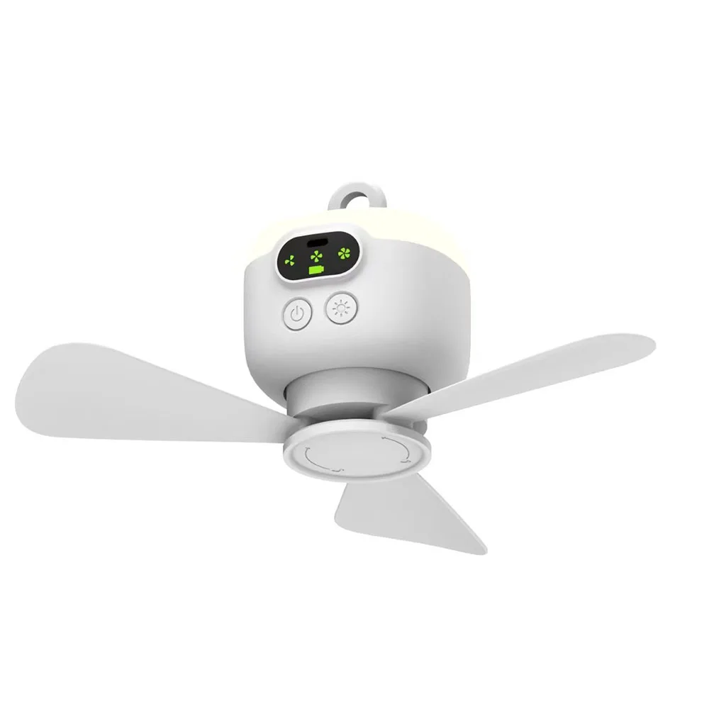 8000mAh USB Rechargeable Ceiling Fan Removable Blades Night Lamp Lighting Capacity Household Outdoor Fan LED Lamp Ceiling Fan