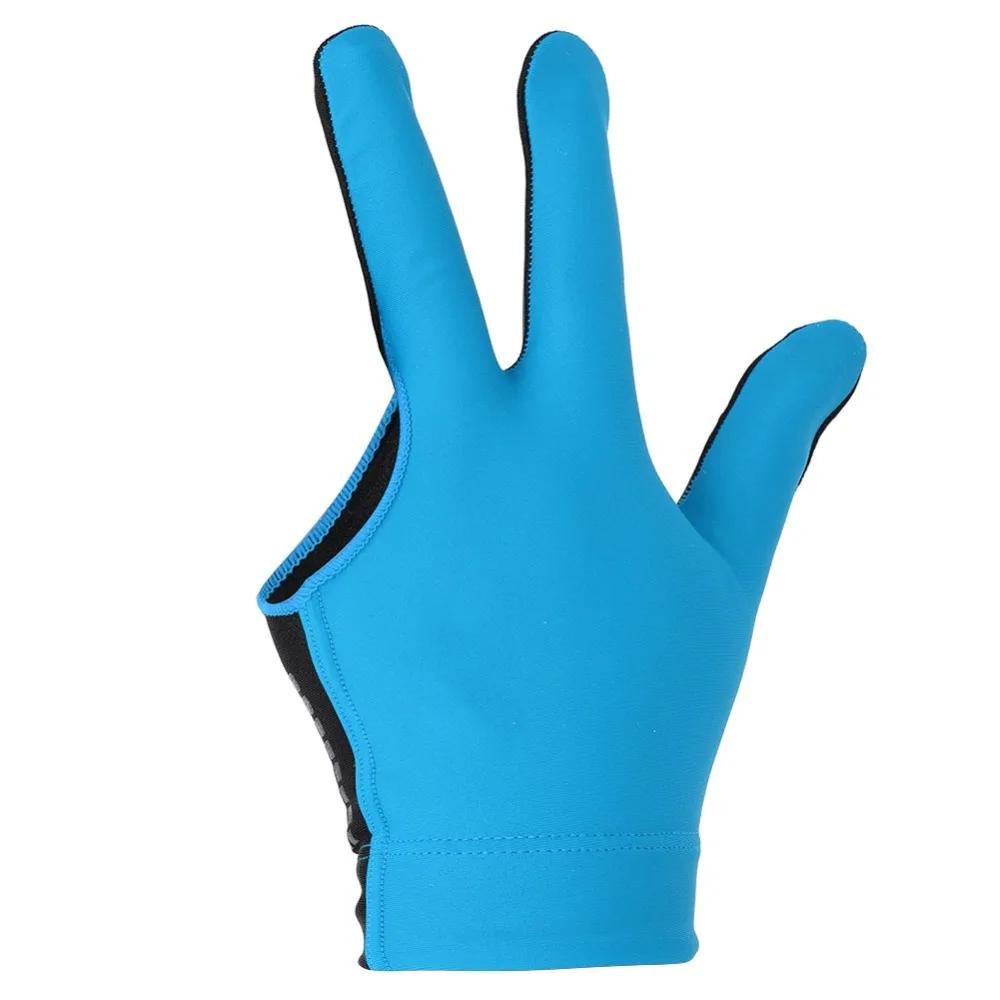 

Billiard accessories Left Hand Billiard Gloves Anti Slip Open Finger Pool Gloves Nylon Three Finger Gloves Unisex