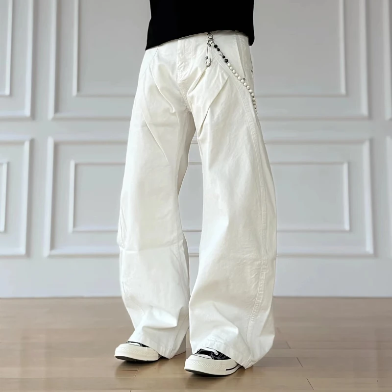 

Jeans Slim Floor Pants American Street Fried Scissor Jeans Summer 2000 Y2k Clothes Man Jackets Japanese 2000s Y2k Men's Clothing