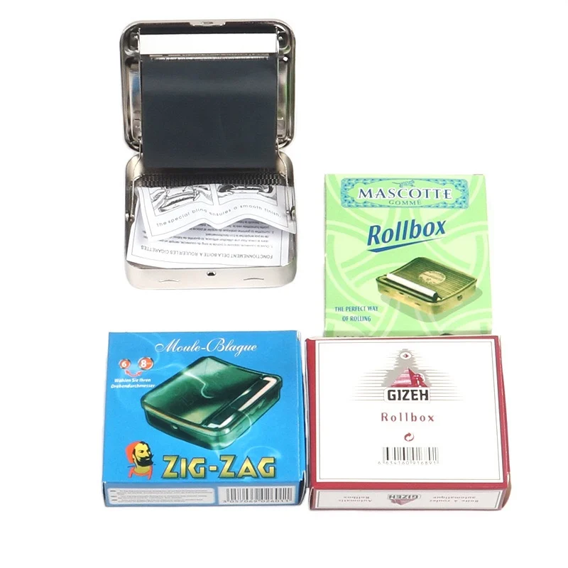 70mm Metal Automatic Cigarette Tobacco Container Smoking Rolling Machine Roller Box