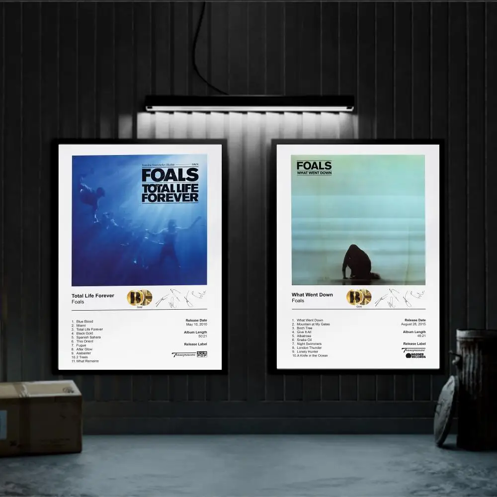 

F-Foals Poster Prints Canvas Painting Wall Art Picture Living Room Home Decor Tracklist Music Album Cover