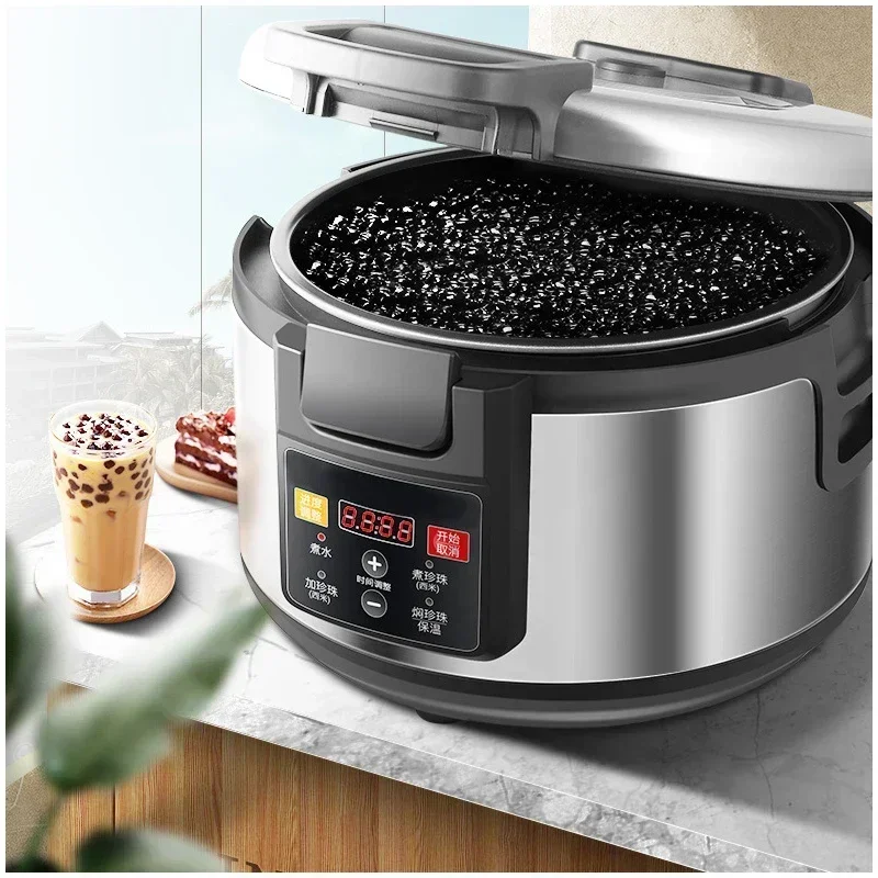 2026-Okiccok 16L Large Capacity Commercial Bubble Tea Equipment Automatic Boba Pearl Tea Smart Electric Tapioca Pearl Cooker