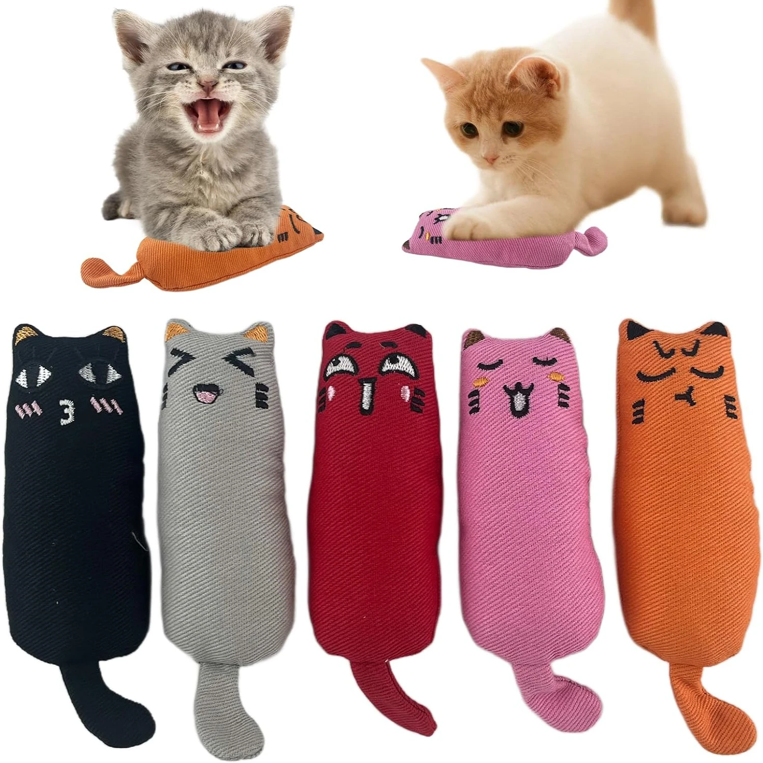 Engaging and Colorful Catnip Plush Toys - Fun Interactive Gifts for Cat Lovers, Stimulate Hunting Instincts, Provide Hours of En