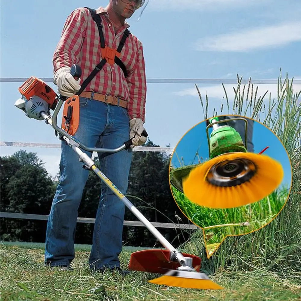 New 8 Inch Grass Strimmer Head Garden Weed Convenient Trimmer Brush Garden Supplies Durable Weed Brush