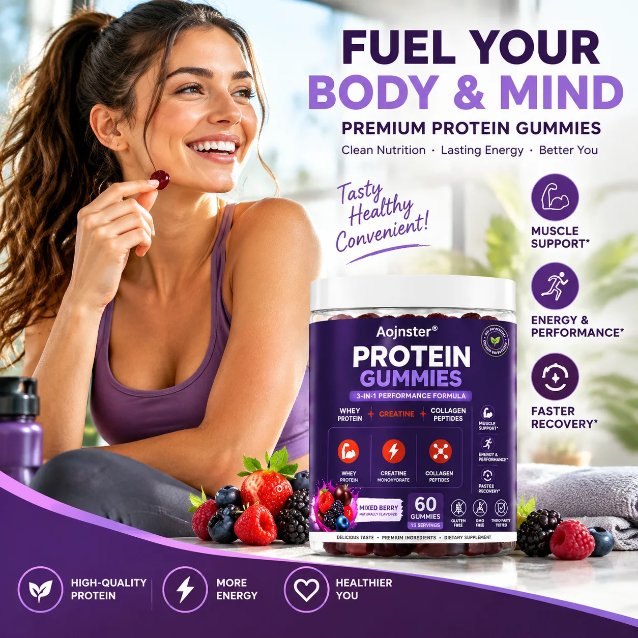 Caramelle gommose proteiche, f - Nutrition And Fitness recensione e prezzo