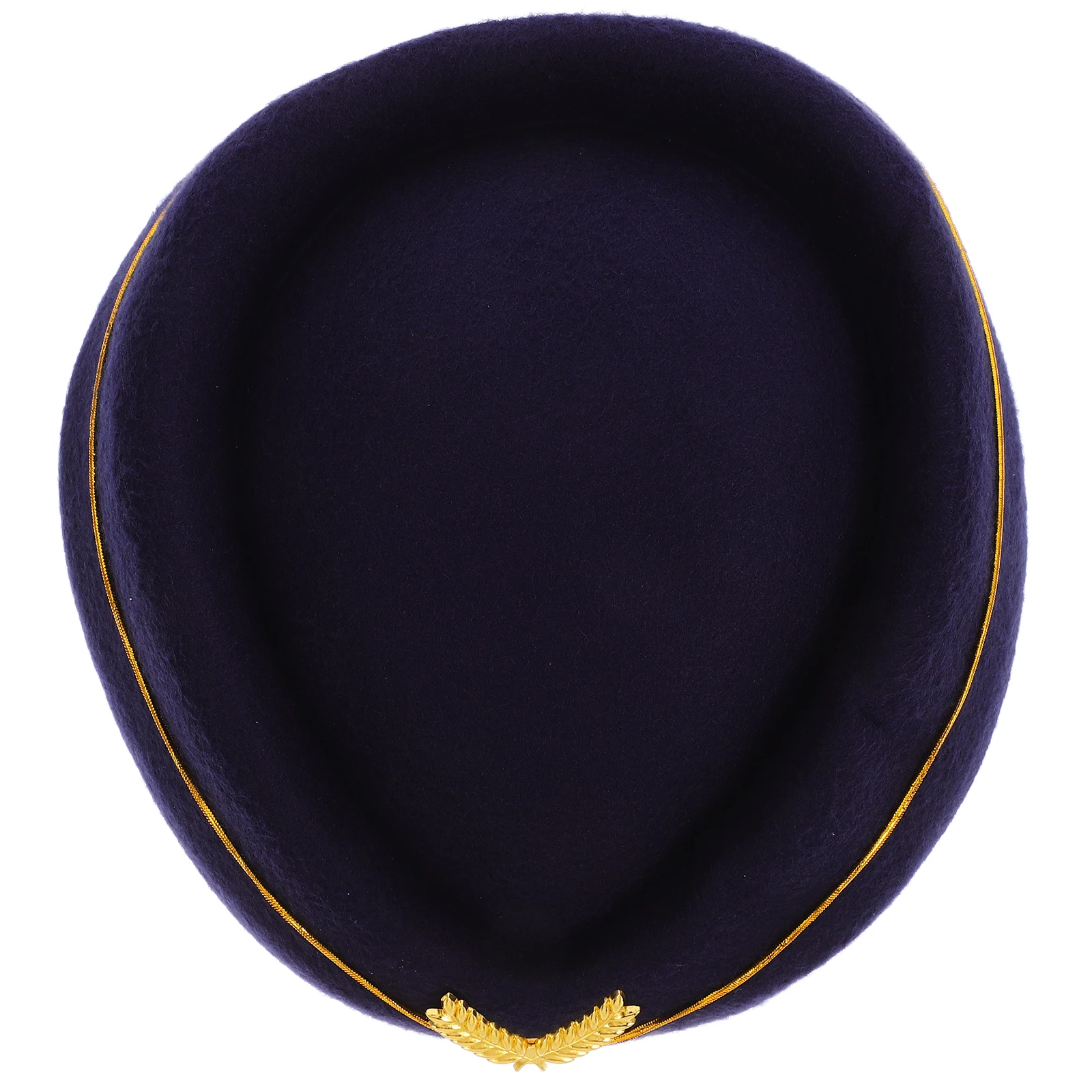

Stewardess Hat Accessories Delicate Flight Attendant Caps Woolen Cosplay Costume Party Stage Performance Uniform Prop Bright