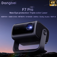 Dangbei F7 Pro 4K UHD PTZ Projector 3600CVIA Lumens Dual-Light2.0 MT9679 AI OS 5.0 4+64GB 3D Smart Home Theater